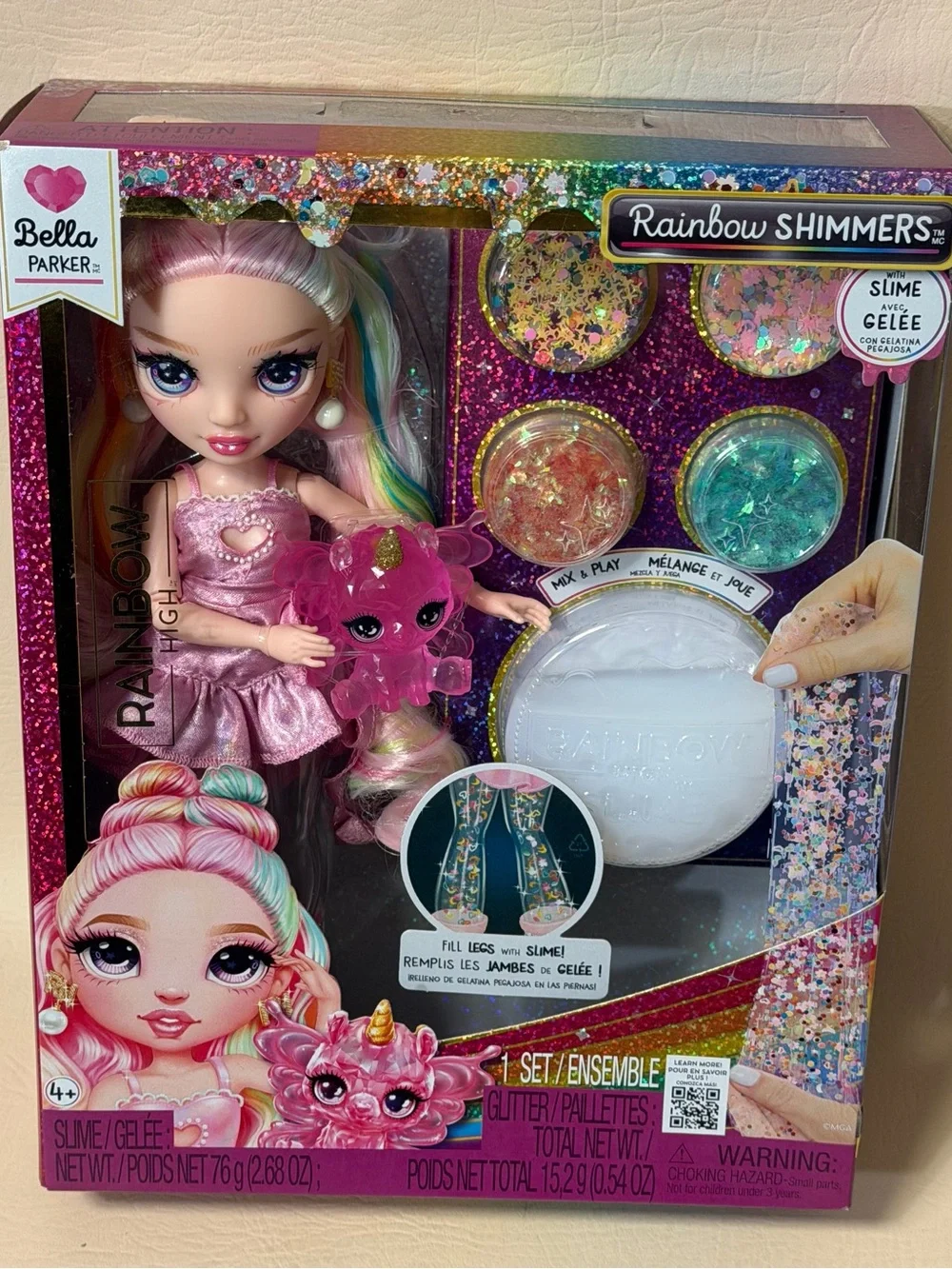 Rainbow High Rainbow Shimmers with Slime - Bella, Pink 11